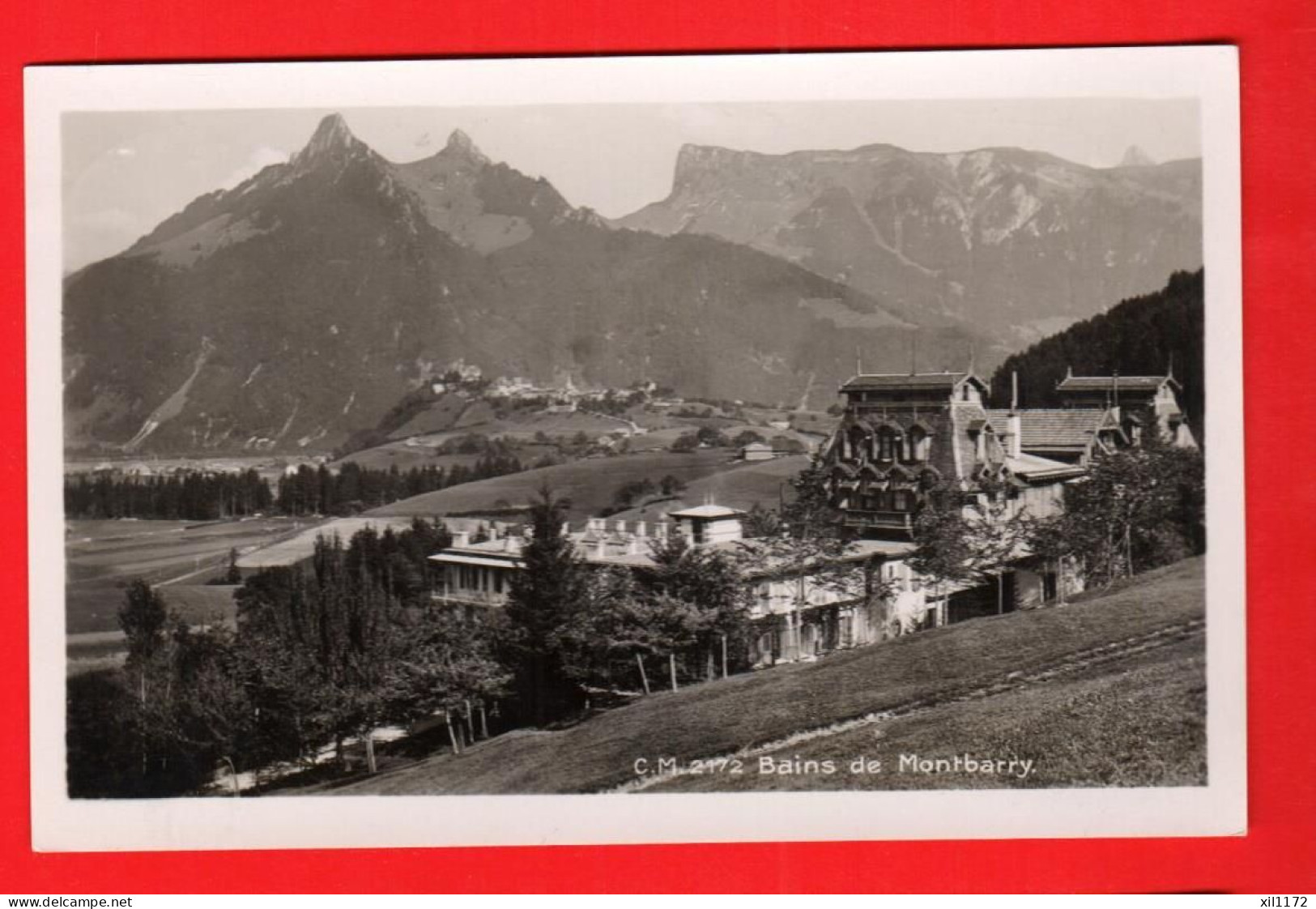 XZI-31  Le Pâquier Bains De Montbarry. Morel 2172  Circulé 1935 - Le Pâquier