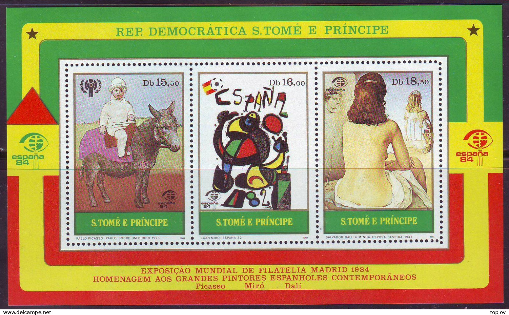 S. TOME E PRINCIPE - IYC  YEAR Of The CHILD - ESPANA FOOTBALL - SALVADOR DALI - **MNH - 1984 - Other & Unclassified