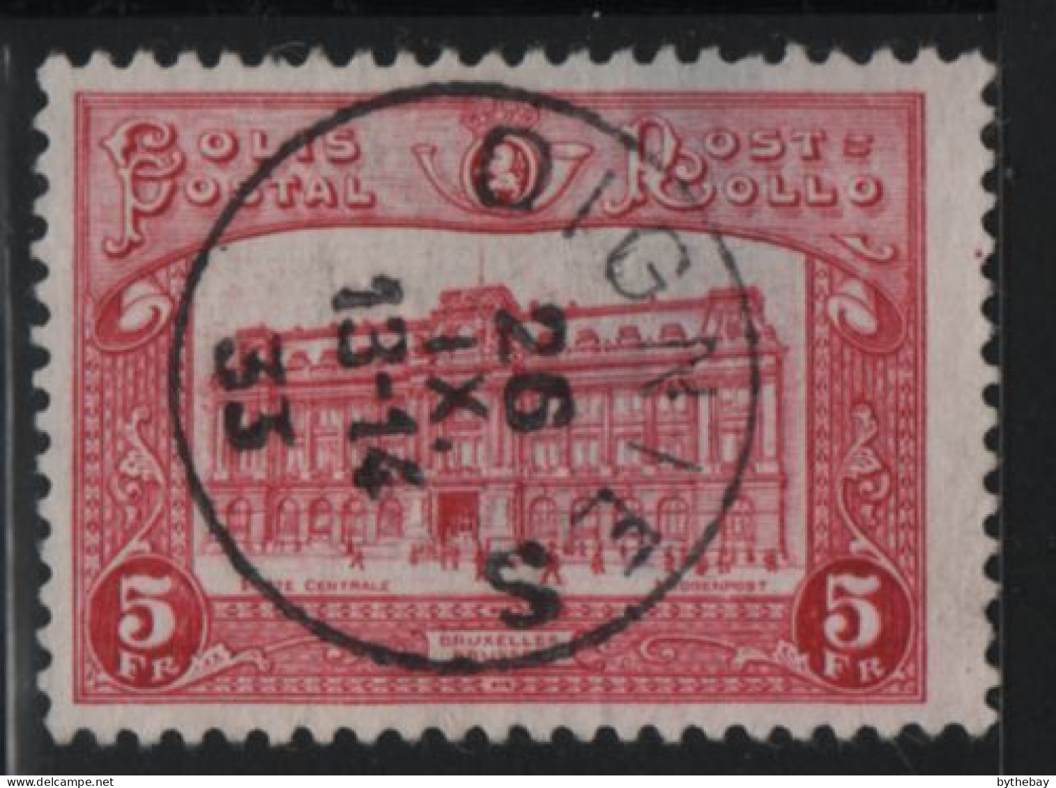 Belgium 1929-30 Used Sc Q178 5fr Central Post Office, Brussels Cancel - Used