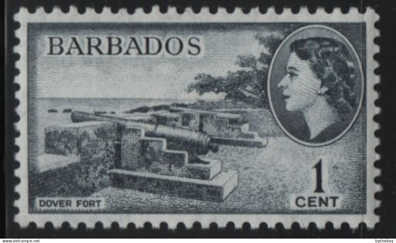 Barbados 1953-57 MH Sc 235 1c Dover Fort, QEII - Barbados (...-1966)