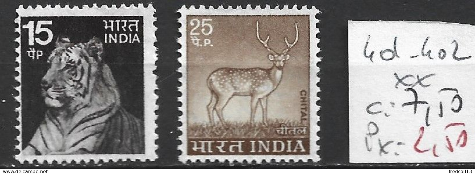 INDE 401-02 ** Côte 7.50 € - Unused Stamps