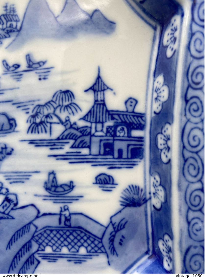2x Coupelles Palais Impérial Blanc Bleu  porcelaine chinoise 1895-1900 #240004