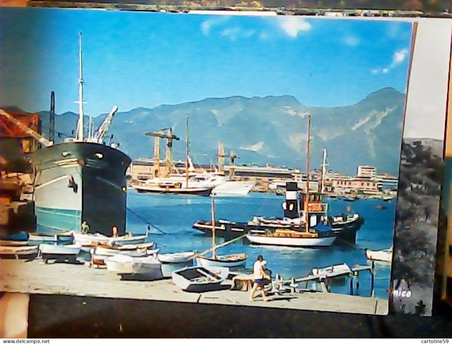 MARINA CARRARA- PORTO NAVE SHIP CARGO E RIMORCHIATORE   VB1976 JT6315 - Carrara