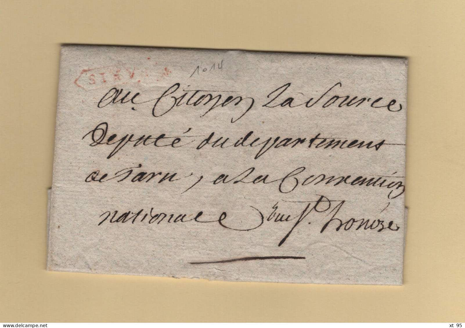 Paris (encadré 30mm En Rouge) Sur Avis Imprimé Des Postes Pour Retrait D Une Lettre - 1793 - Rare - 1701-1800: Précurseurs XVIII