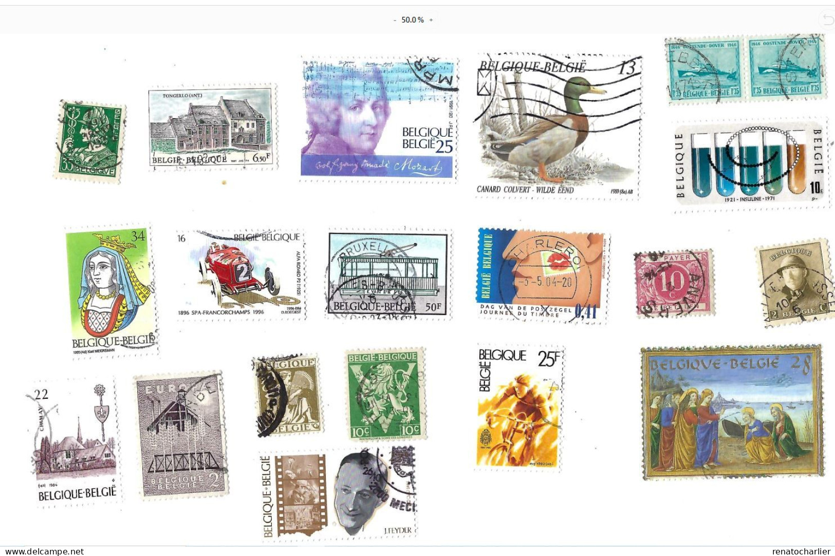 Collection De 75 Timbres Oblitérés. - Sammlungen