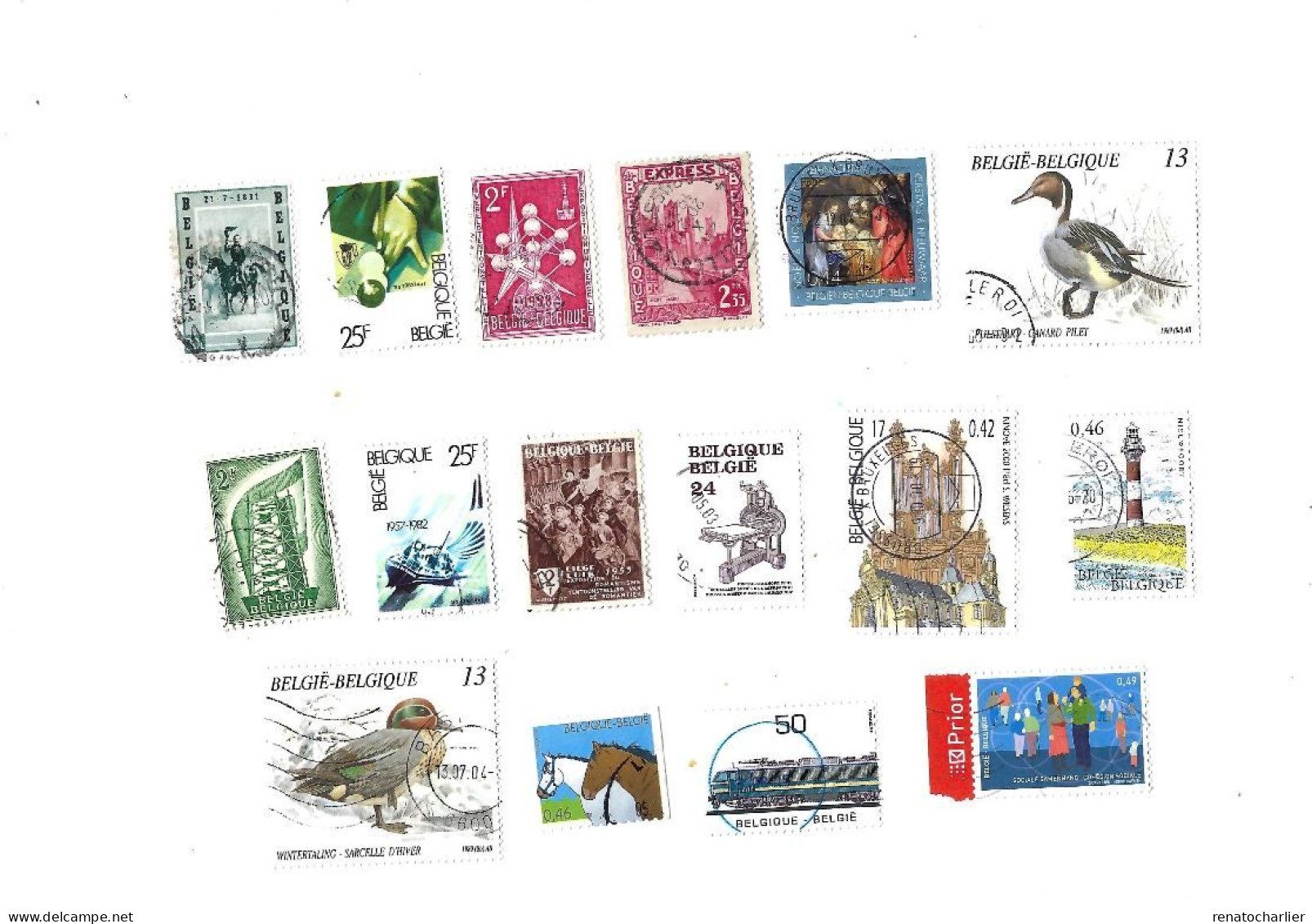 Collection De 75 Timbres Oblitérés. - Sammlungen