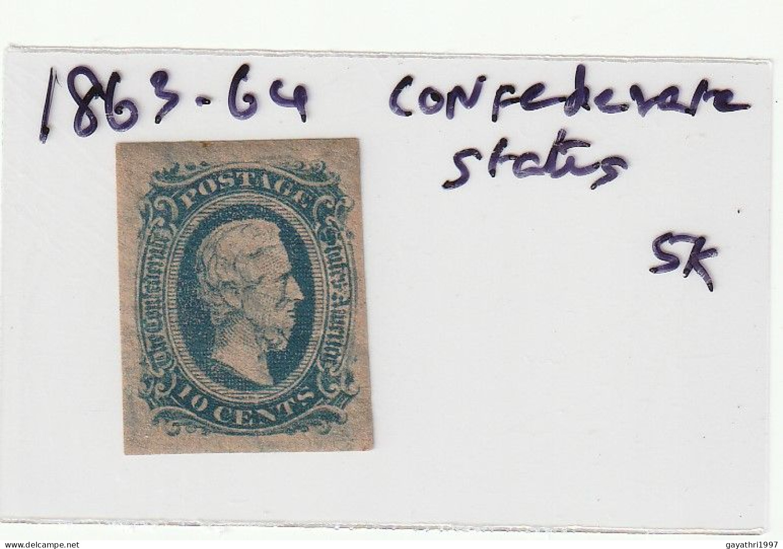 United States Of America 1863 -64 Confederate States Mint Stamps - 1861-65 Etats Confédérés