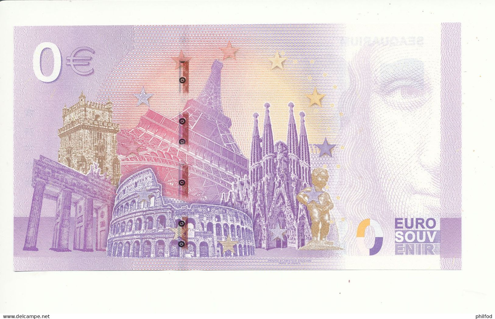 Billet Touristique 0 Euro - SEAQUARIUM LE GRAU-DU-ROI- UECR - ANNIV - 2022-4 - N° 4114 - Otros & Sin Clasificación