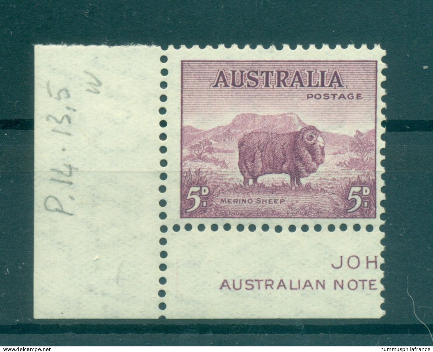 Australie 1937-38 - Y & T N. 115 (B) - Série Courante (Michel N. 145 A) - Ungebraucht