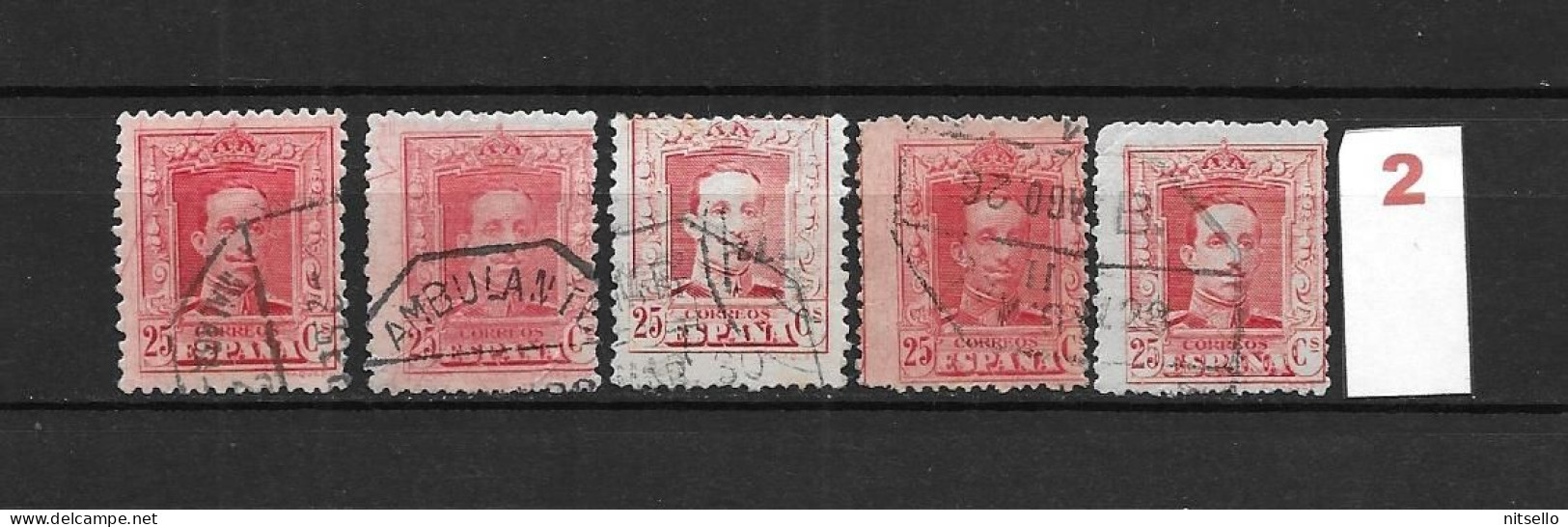 LOTE 2238 E  ///  ESPAÑA  AÑO 1922   EDIFIL Nº: 317  ALFONSO XIII TIPO VAQUER -  MATASELLOS  AMBULANTES - Used Stamps