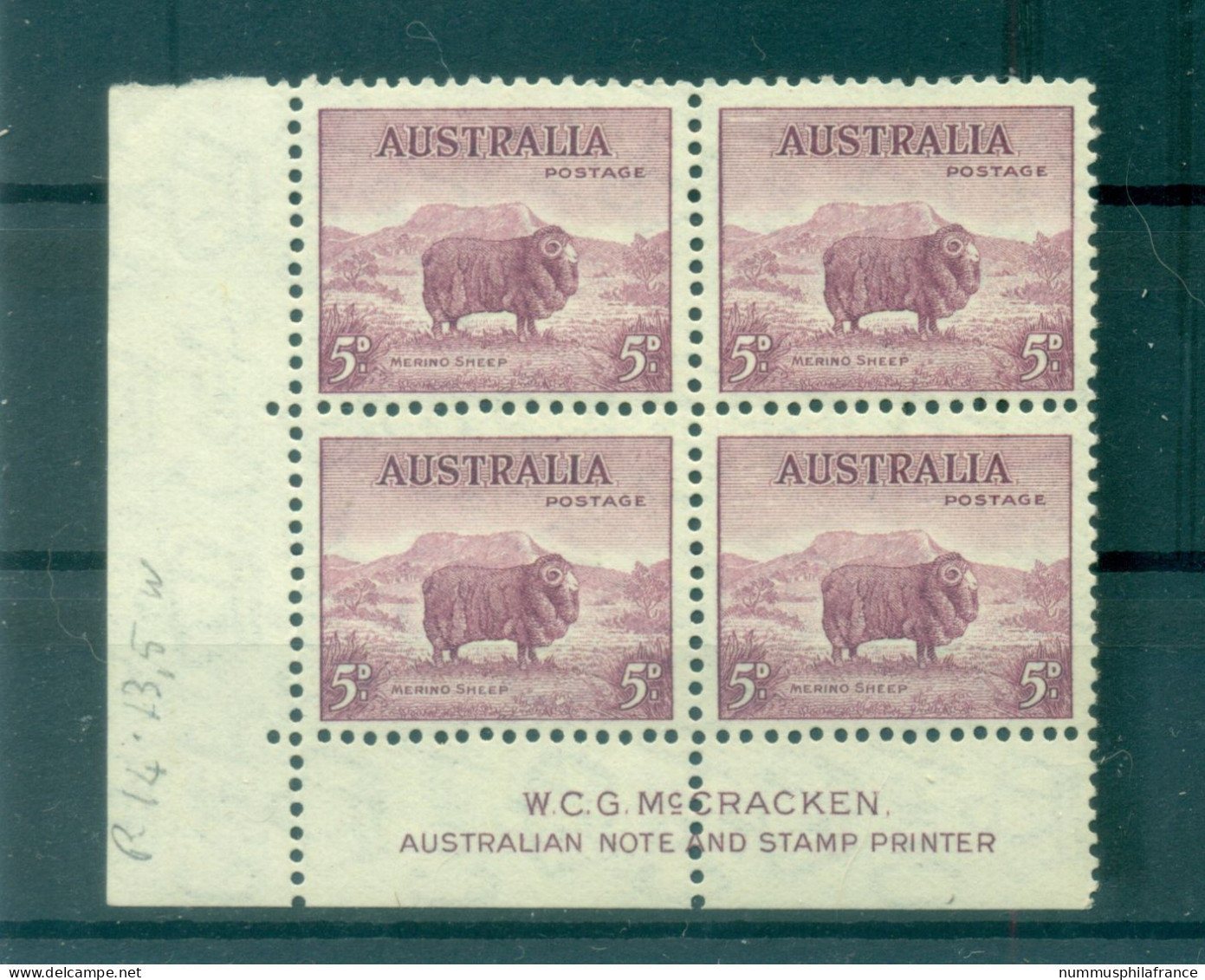 Australie 1937-38 - Y & T N. 115 (B) - Série Courante (Michel N. 145 A) - Mint Stamps