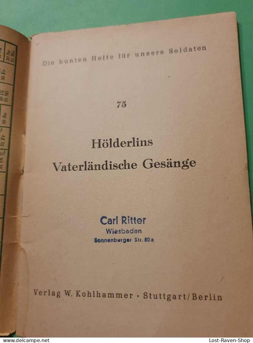 Hölderlins Vaterländische Gesänge - 1944 - Police & Military