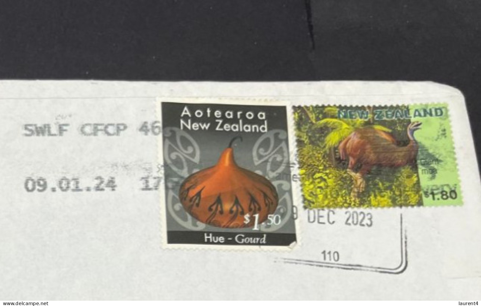 28-1-2024 (2 X 34) 2 Covers Posted From New Zealand To Australia (2024) 1 With Dinosaur Stamp + 1 With KIWI Stamp - Covers & Documents