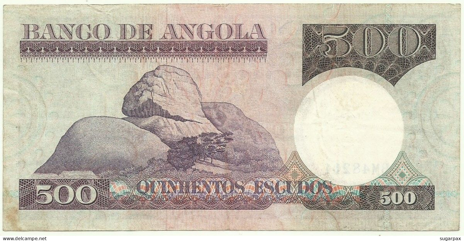 Angola - 500 Escudos - 10.6.1973 - Pick: 107 - Serie BM - Luiz De Camões - PORTUGAL - Angola