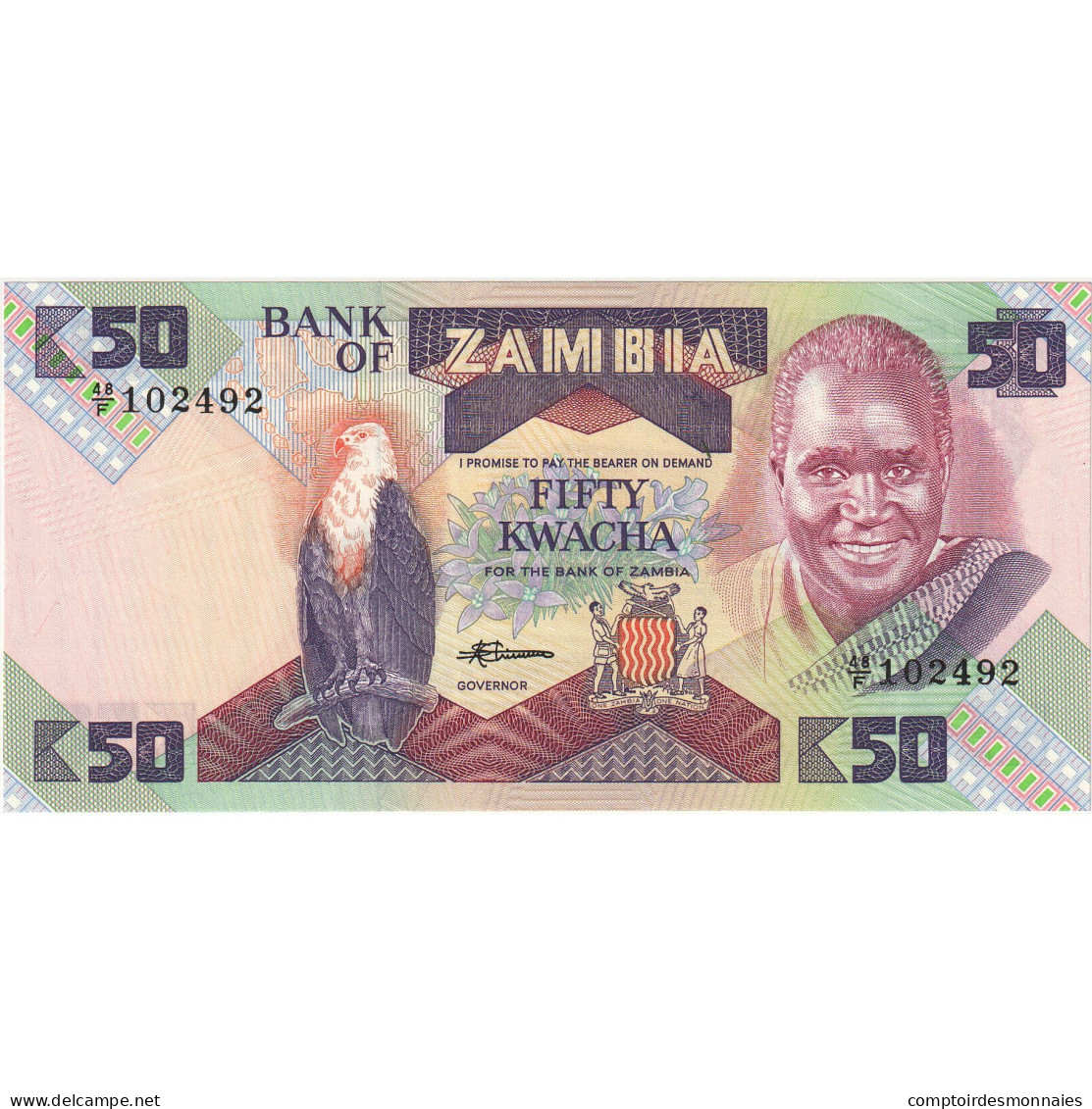 Zambie, 50 Kwacha, KM:28a, NEUF - Zambie