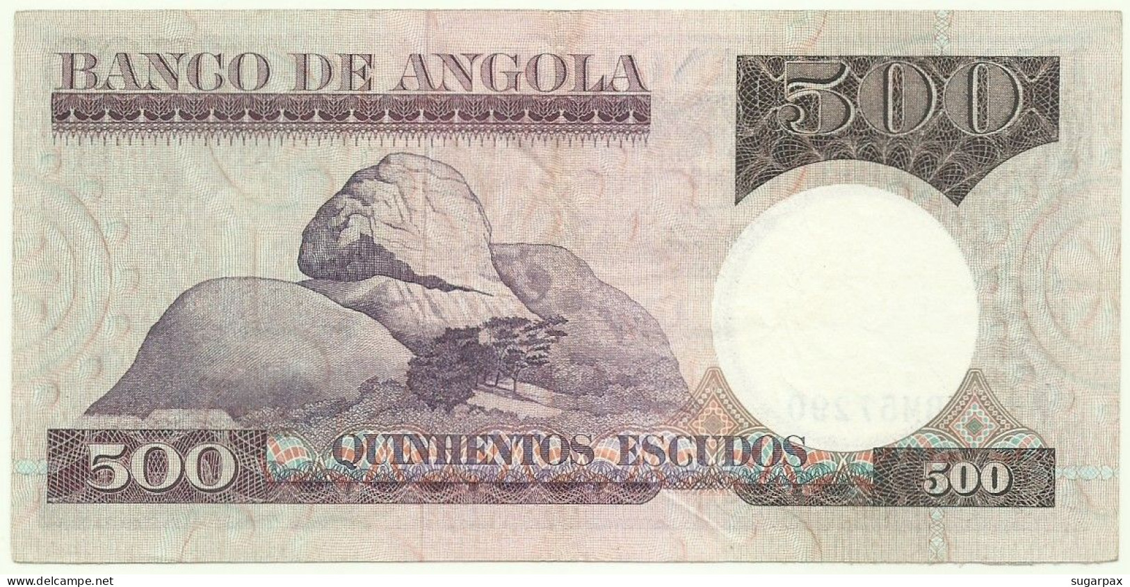 Angola - 500 Escudos - 10.6.1973 - Pick: 107 - Serie BM - Luiz De Camões - PORTUGAL - Angola