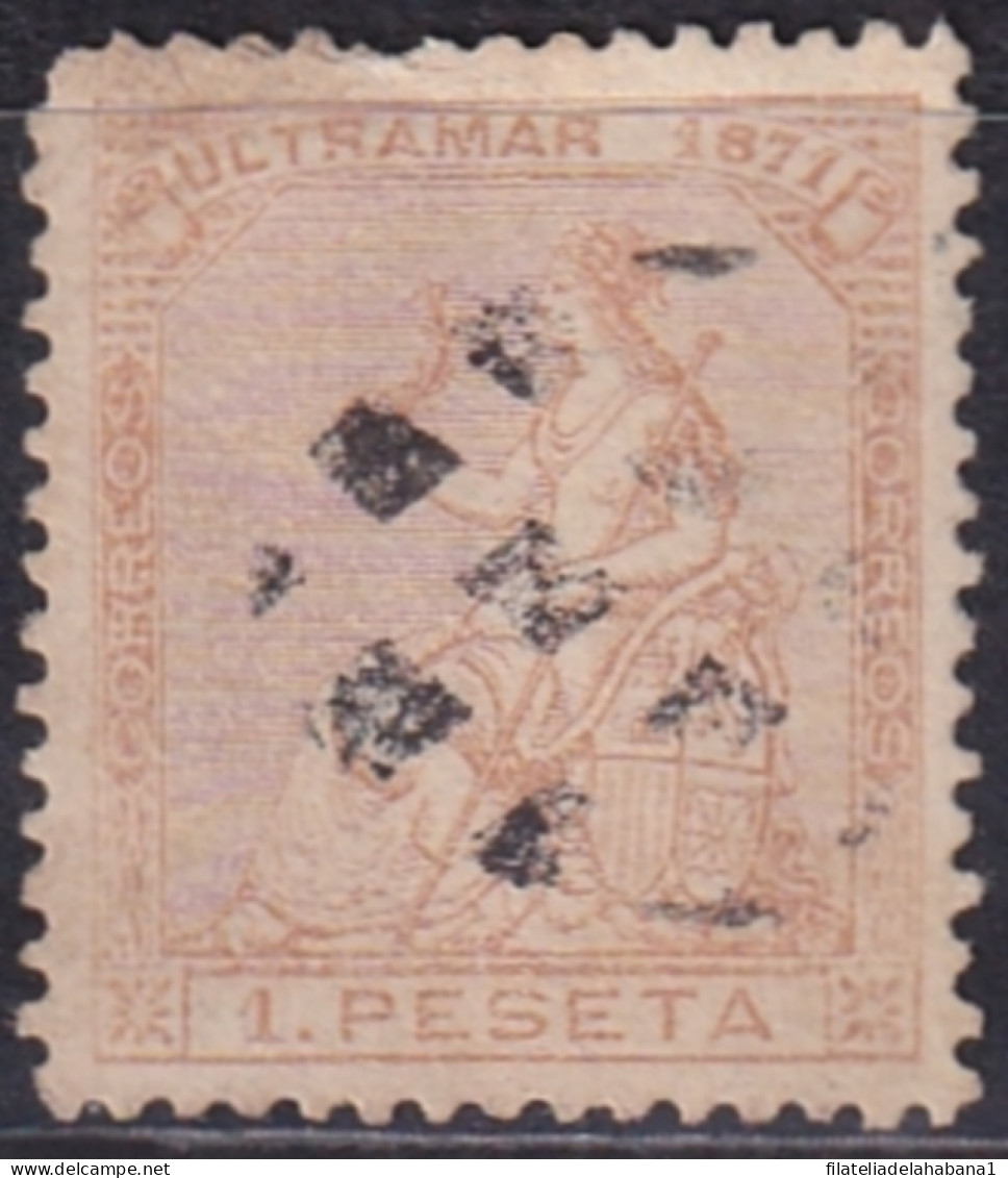 1871-141 CUBA ANTILLES SPAIN 1871 1pta USED.  - Voorfilatelie