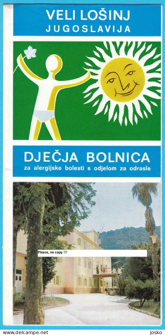 DJEČJA BOLNICA - VELI LOŠINJ - Croatia Ex Yugoslavia Old Tourist Brochure From 1969.y. * Croazia Kroatien Croatie - Otros & Sin Clasificación