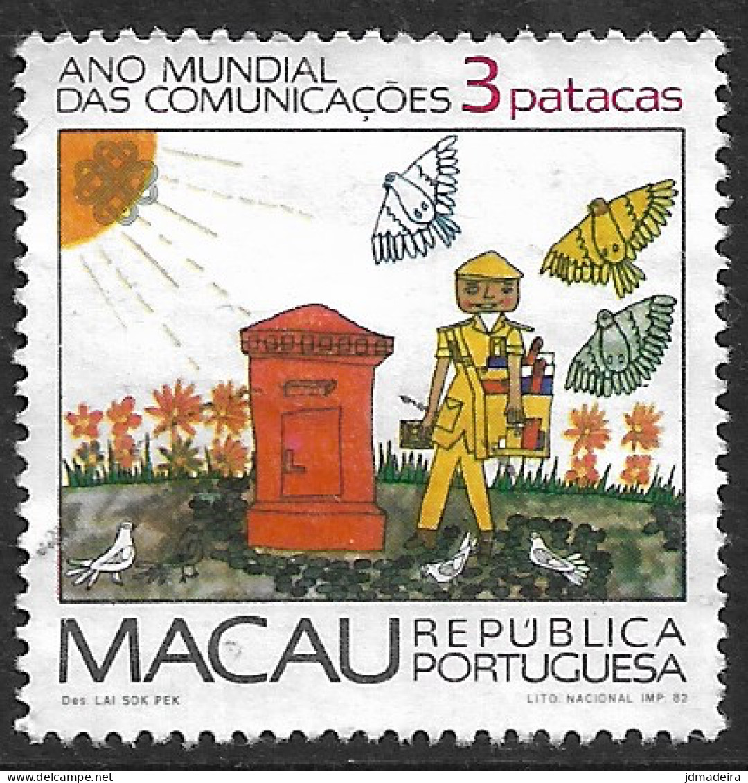 Macau Macao – 1983 International Year Of Communications 3 Patacas Used Stamp - Gebruikt