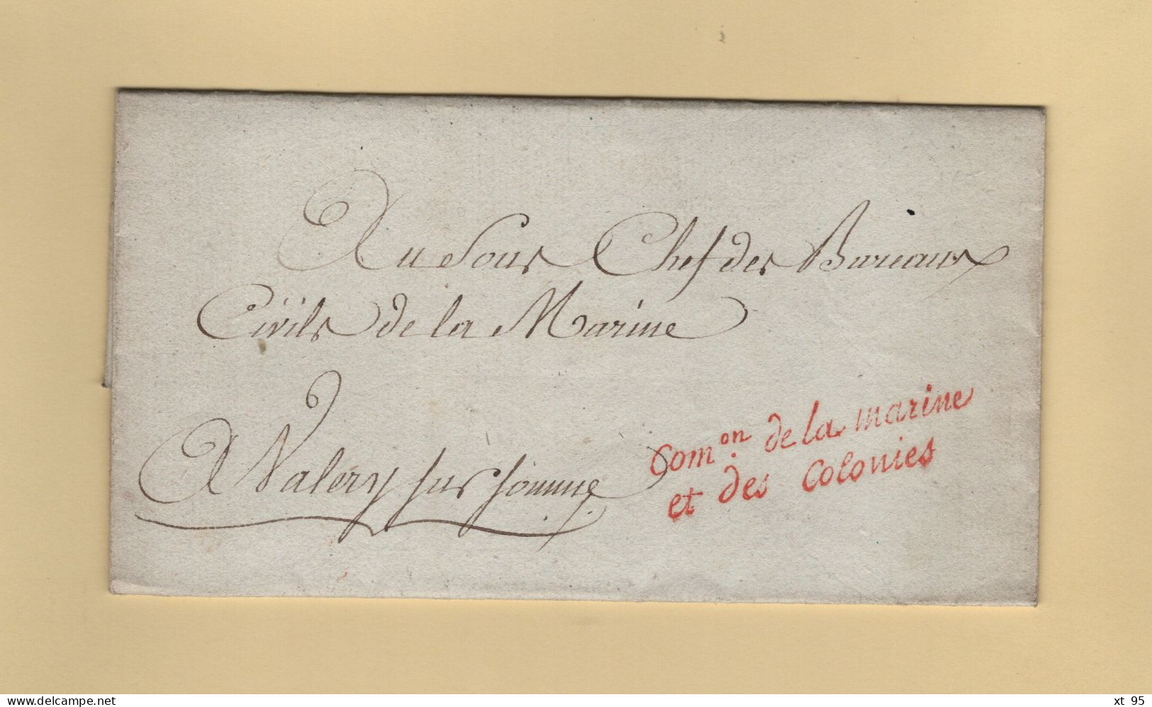Franchise - Commission De La Marine Et Des Colonies - An 3 - St Valery En Somme - 1701-1800: Précurseurs XVIII