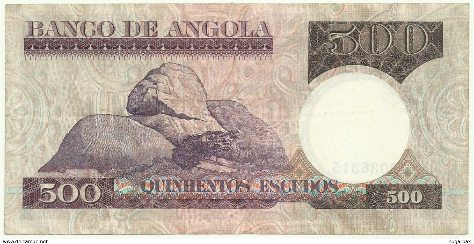 Angola - 500 Escudos - 10.6.1973 - Pick: 107 - Serie BQ - Luiz De Camões - PORTUGAL - Angola