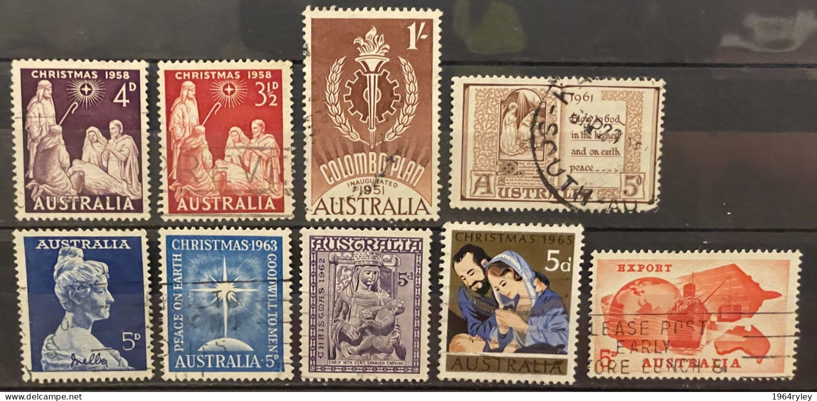 AUSTRALIA - LOT - 9 STAMPS - Oblitérés