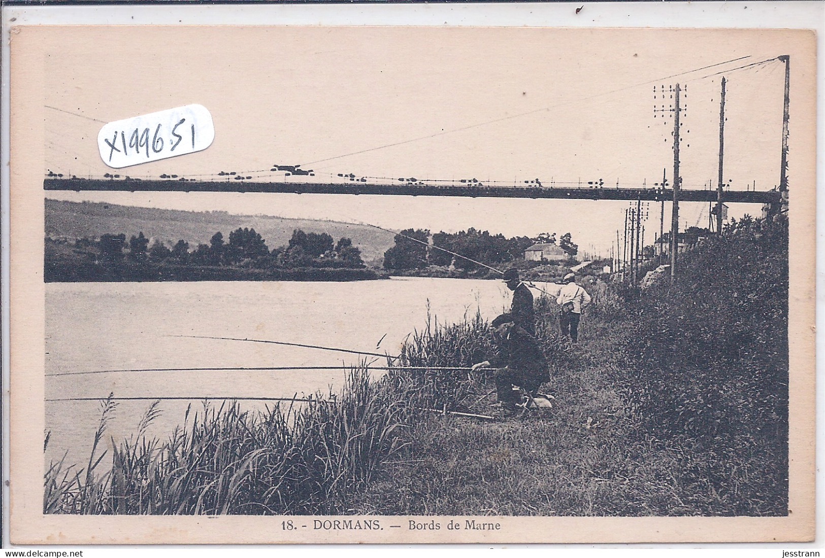 DORMANS- BORDS DE LA MARNE- LES PECHEURS - Dormans