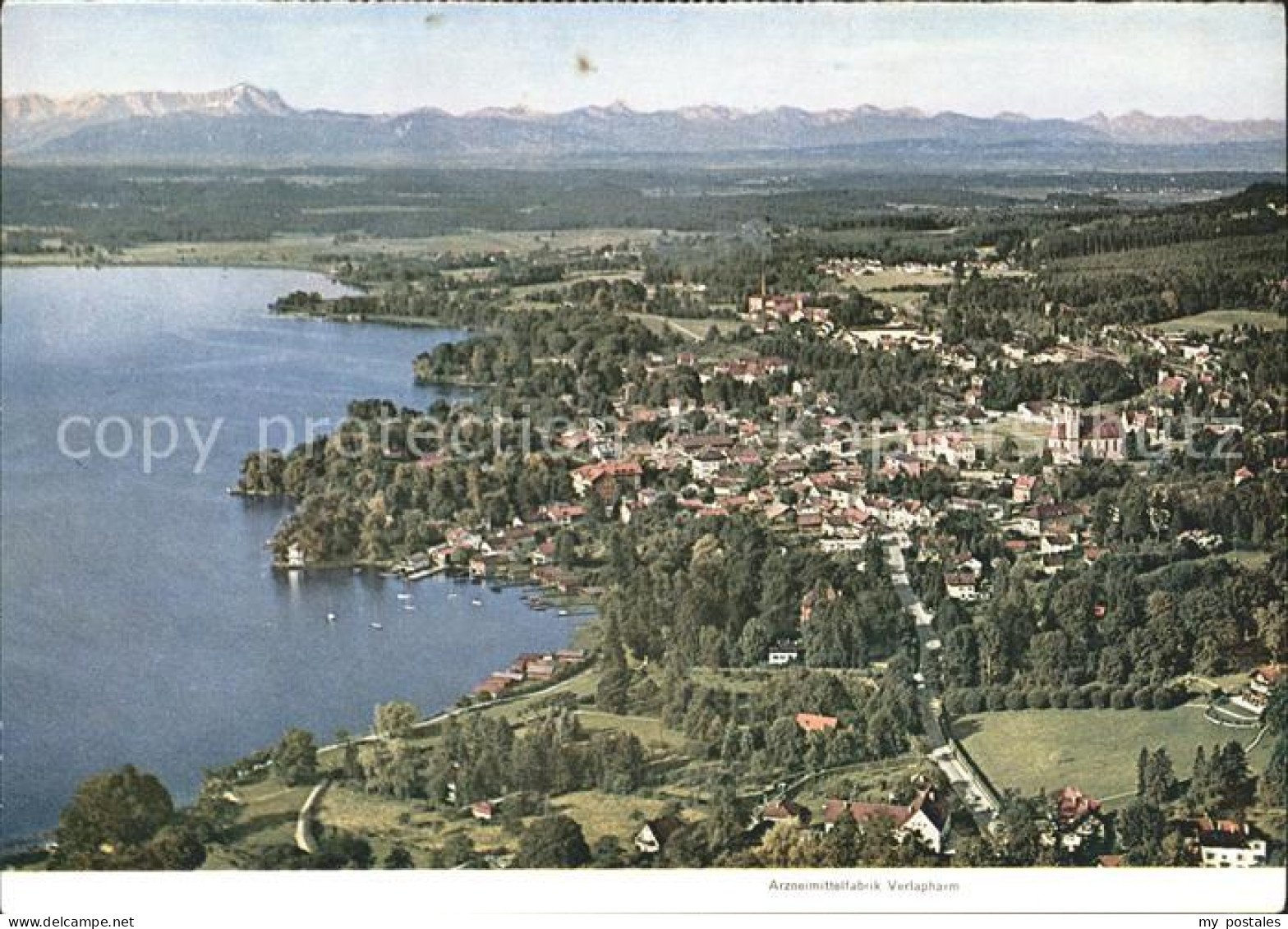 71866543 Tutzing Fliegeraufnahme Tutzinger Bucht Zugspitze Werkgelaende Verlapha - Tutzing