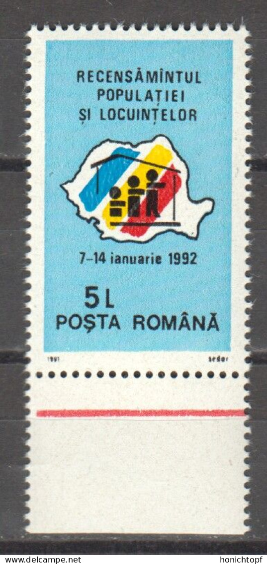 Rumänien; 1991; Michel 4707 **; Recensamintul Populatiei; Rand; Bild2 - Andere & Zonder Classificatie