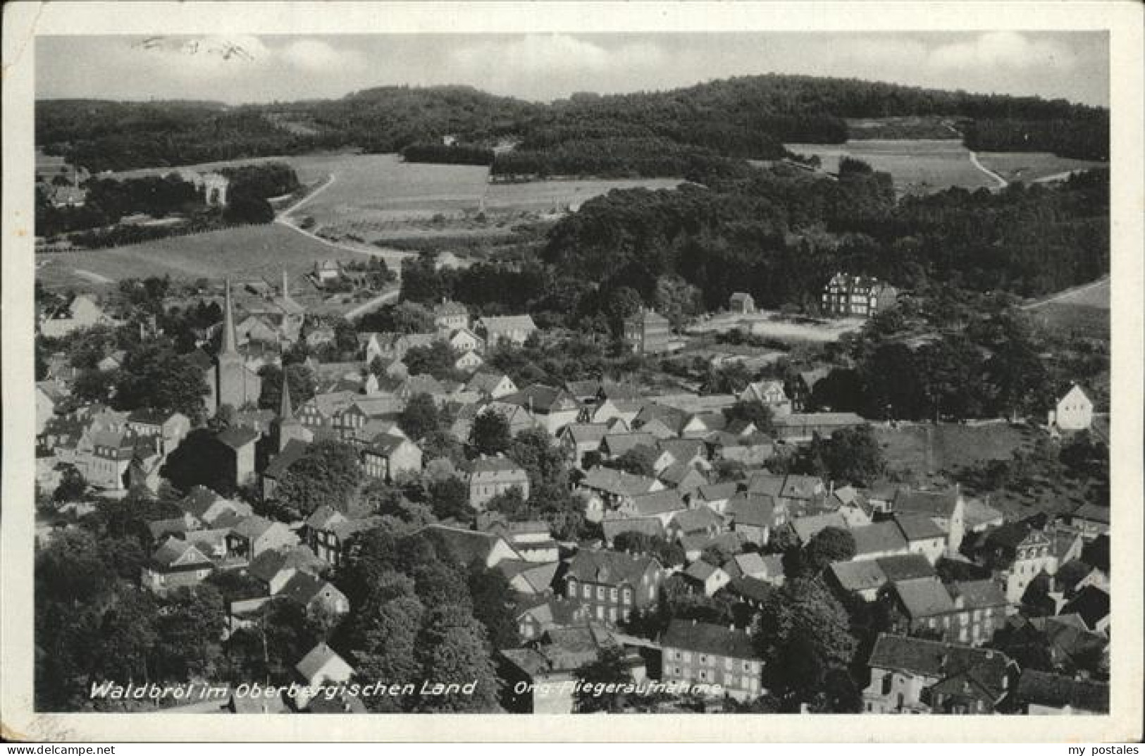 41306158 Waldbroel Ortsansicht Fliegeraufnahme Waldbroel - Waldbroel