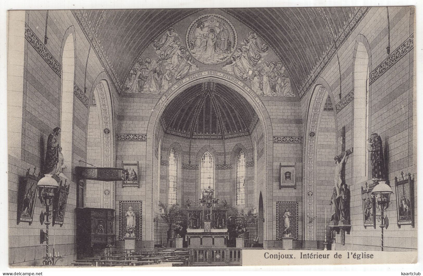 Conjoux. Intérieur De L'église  - (Belgique/België) - 1918 - Ciney