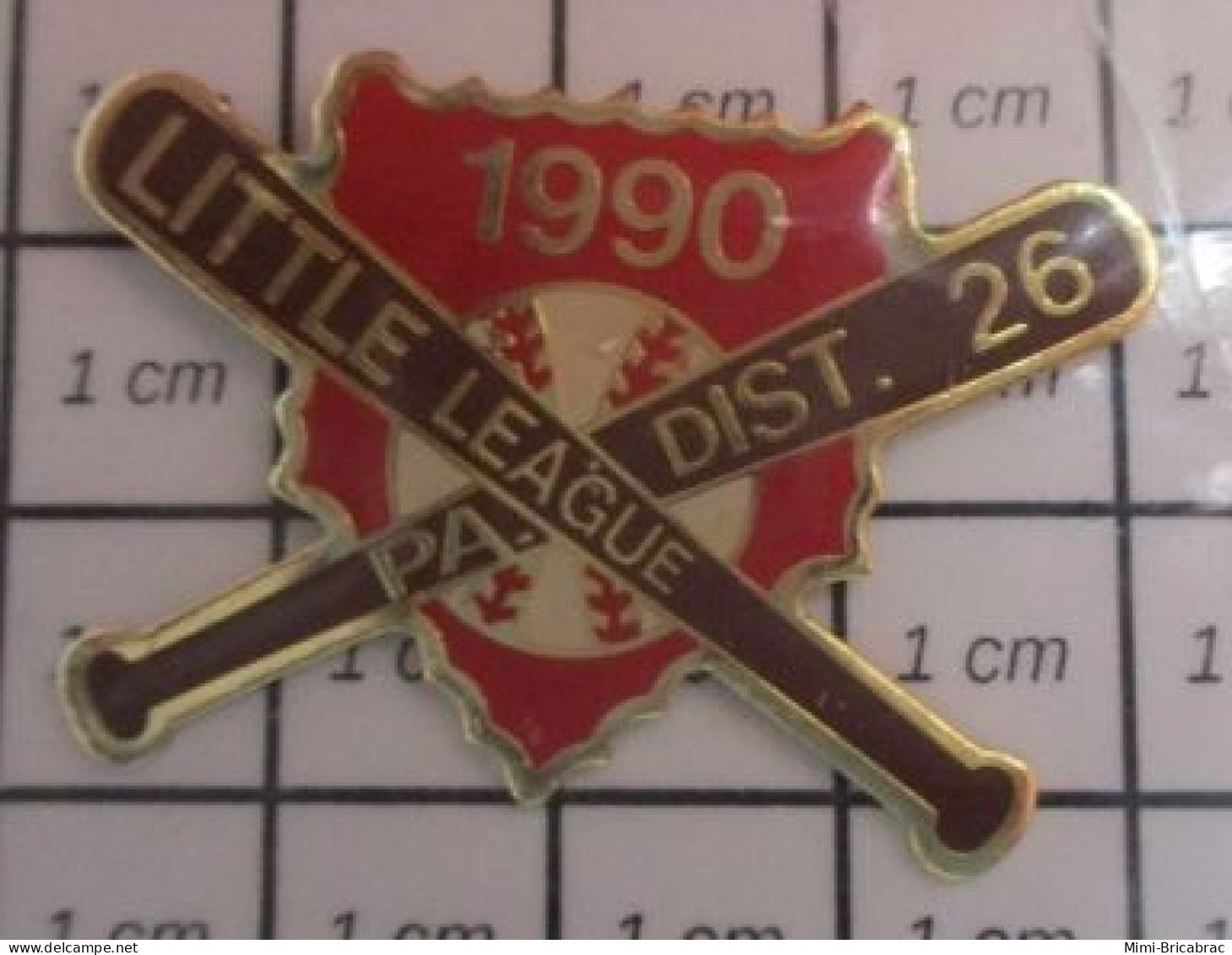 615E Pin's Pins / Beau Et Rare / THEME : SPORTS / BASEBALL LITTLE LEAGUE 1990 PA DIST 26 - Béisbol