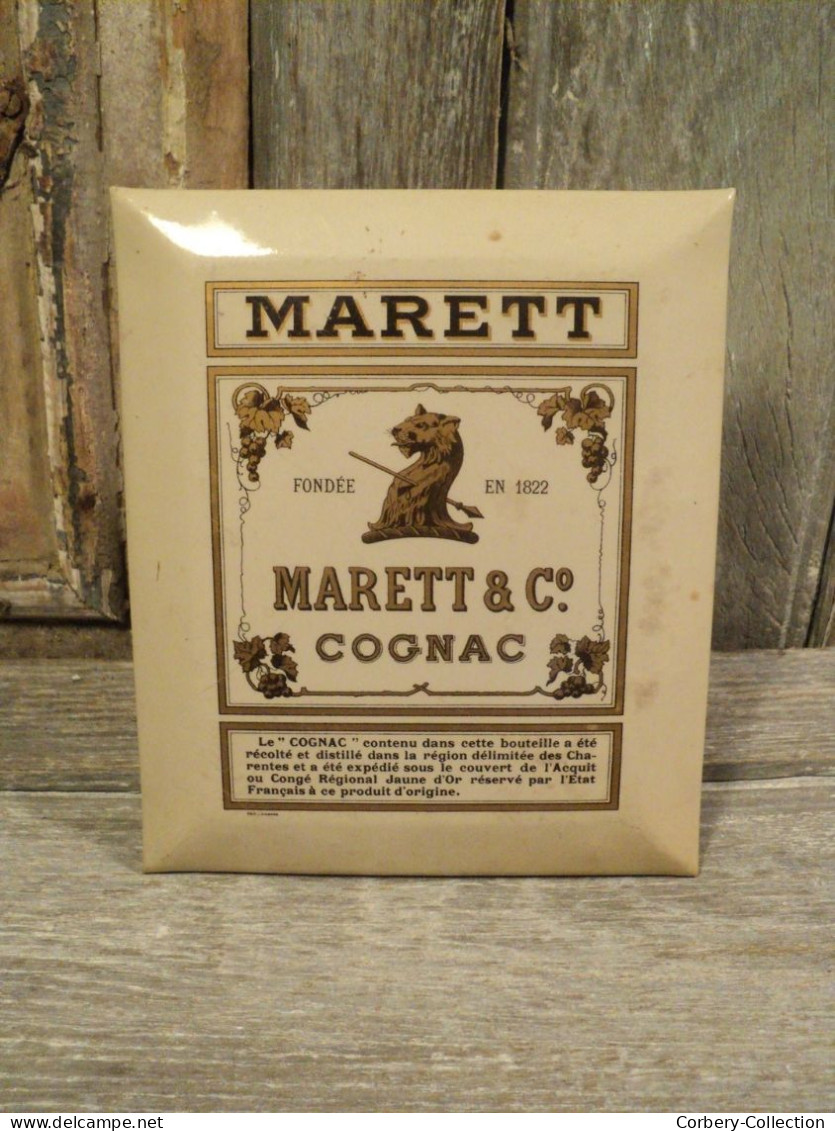 Glacoïde Publicitaire Cognac Marett & Co Fondée En 1822. - Plaques En Carton