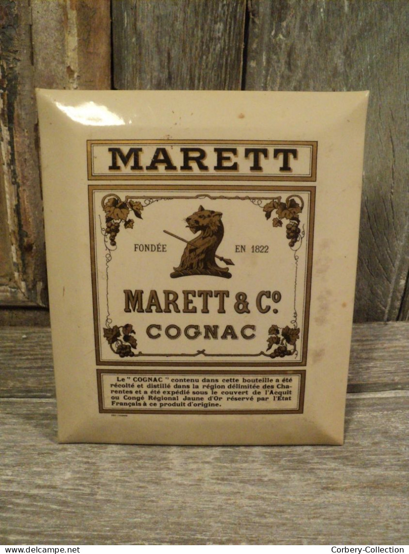 Glacoïde Publicitaire Cognac Marett & Co Fondée En 1822. - Paperboard Signs