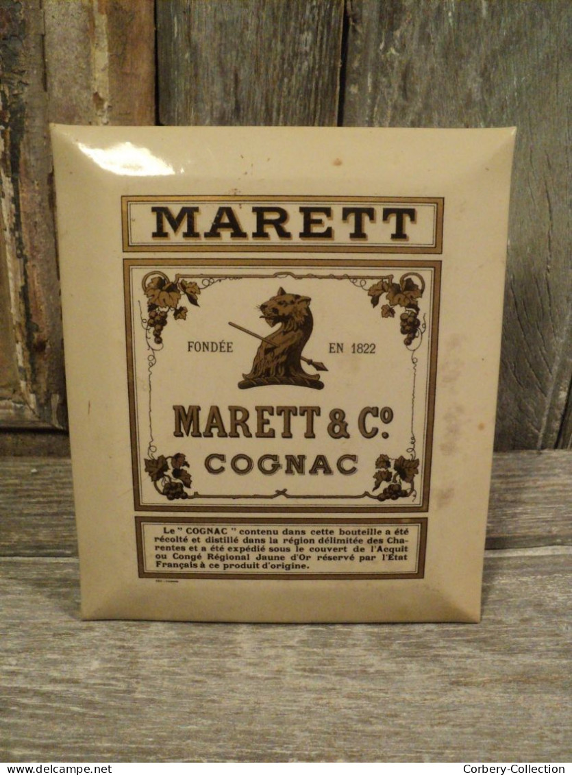 Glacoïde Publicitaire Cognac Marett & Co Fondée En 1822. - Plaques En Carton