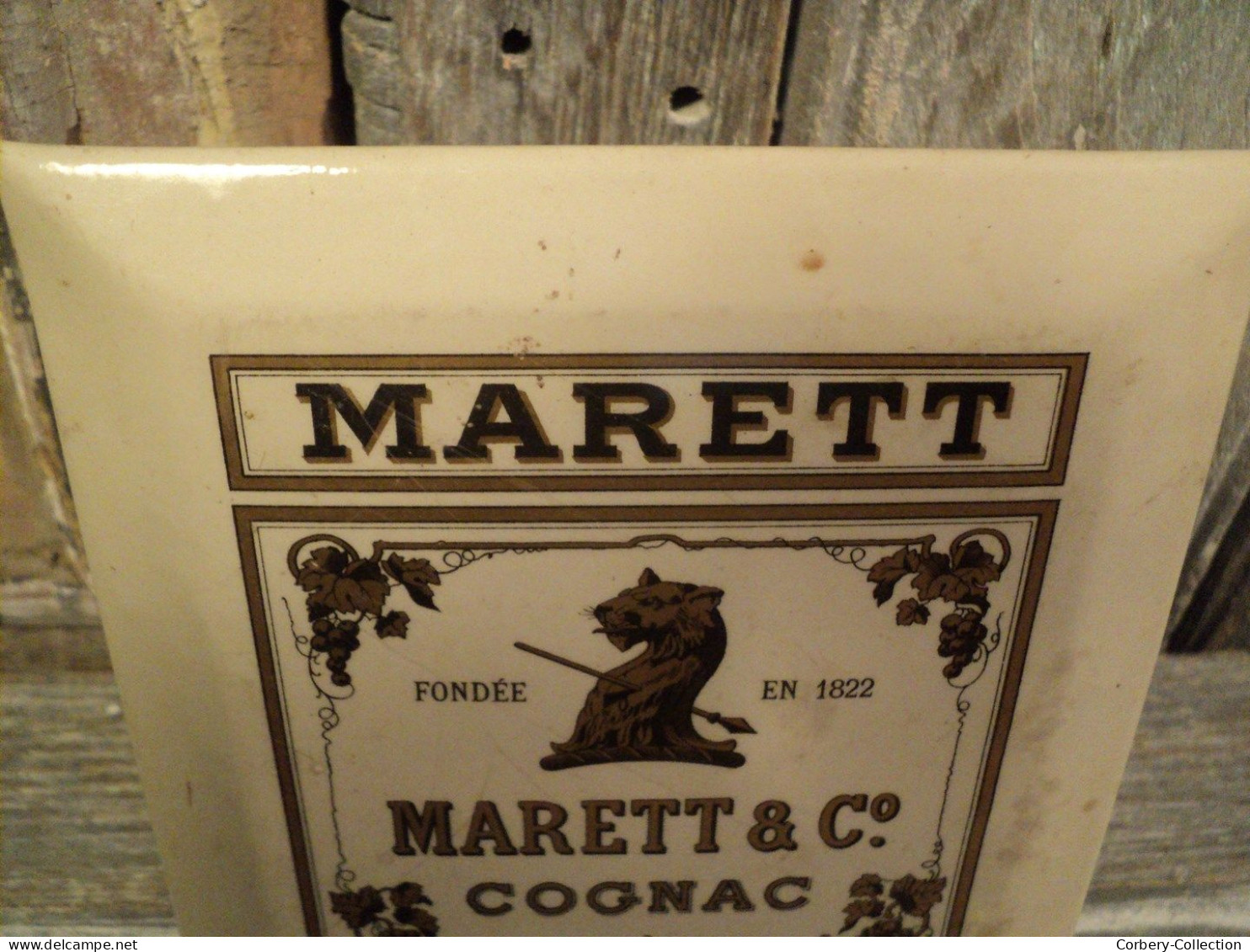 Glacoïde Publicitaire Cognac Marett & Co Fondée En 1822. - Plaques En Carton