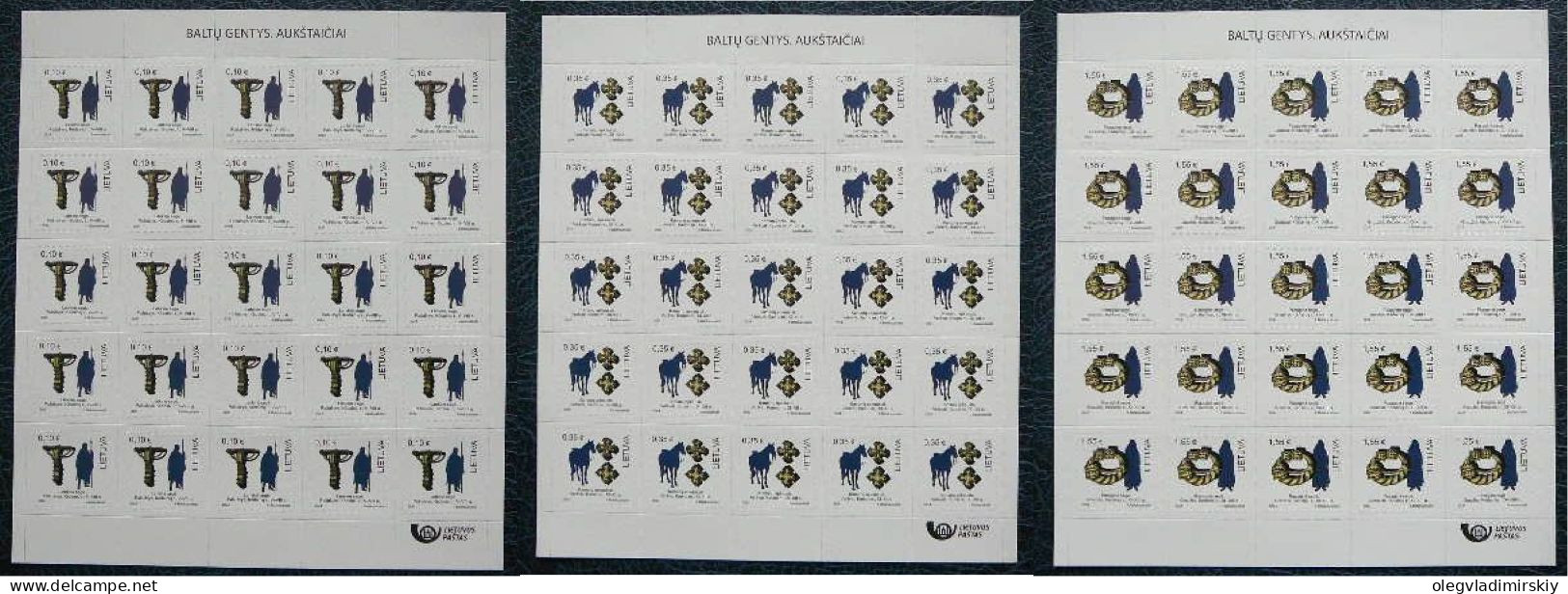 Lithuania Litauen Lituanie 2024 Definitives Cultural Heritage Of The Baltic Peoples Set Of 3 Sheetlets MNH - Lituanie