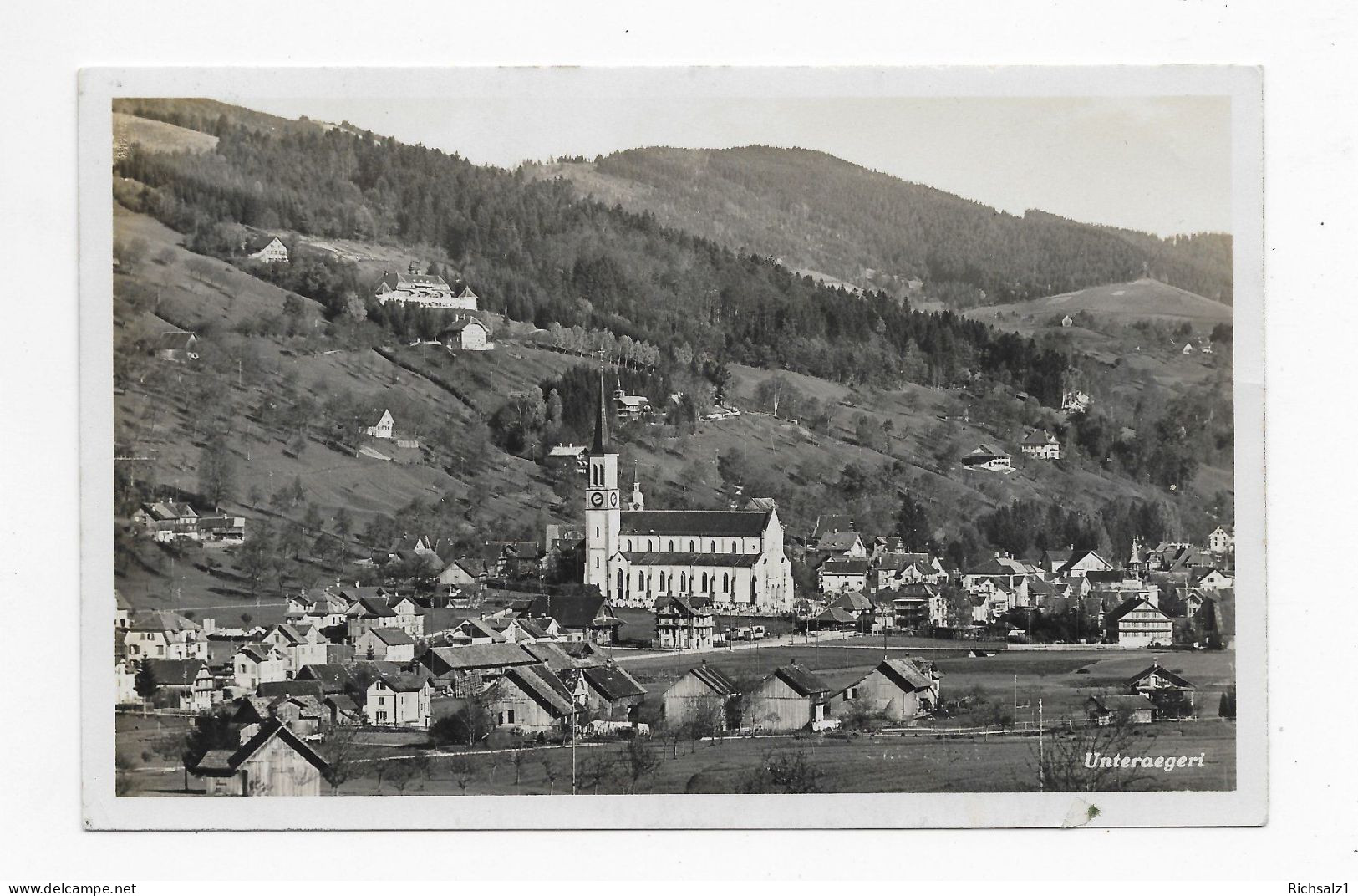 Heimat Zug: Ansicht Von Unterägeri Um 1933 - Unterägeri