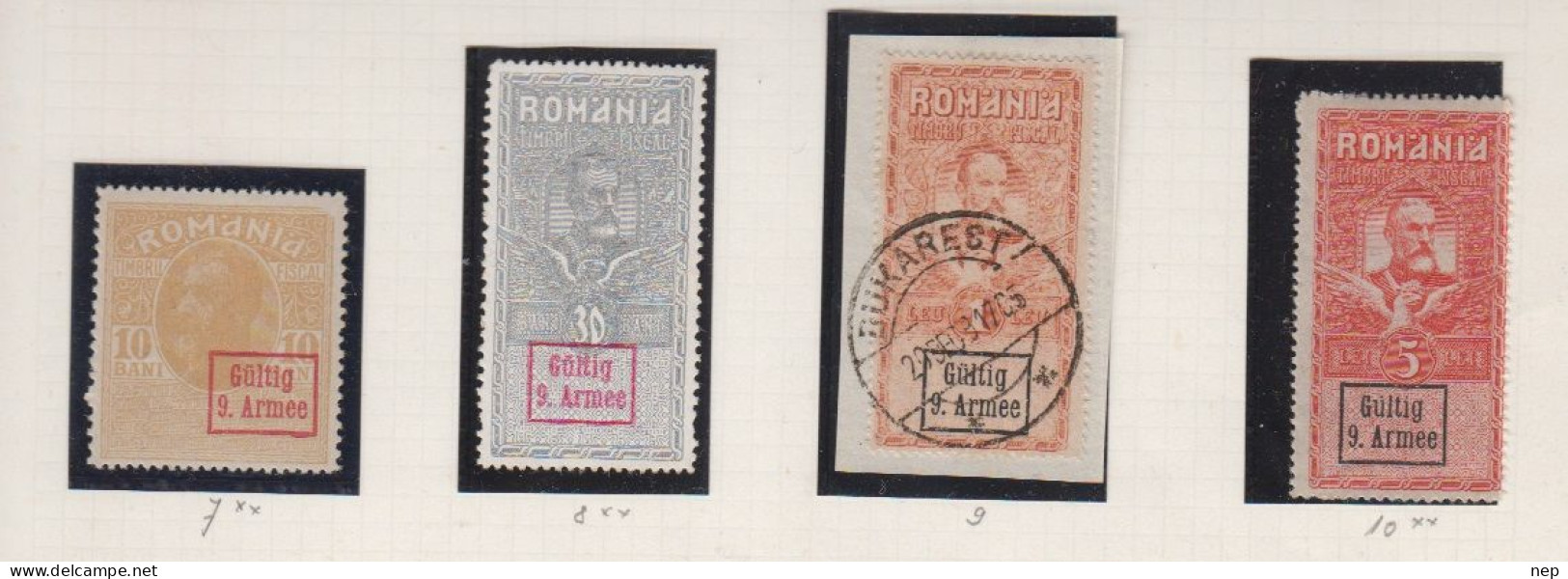 ROEMENIË - Michel - 1918 - (9. Armee) - MH*/Gest/Obl/Us - Foreign Occupations