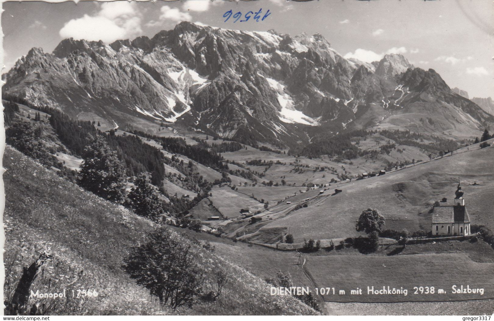 E3213) DIENTEN Gegen Hochkönig - Salzburg - FOTO AK Wiese Mit Kirche ALT! - Dienten