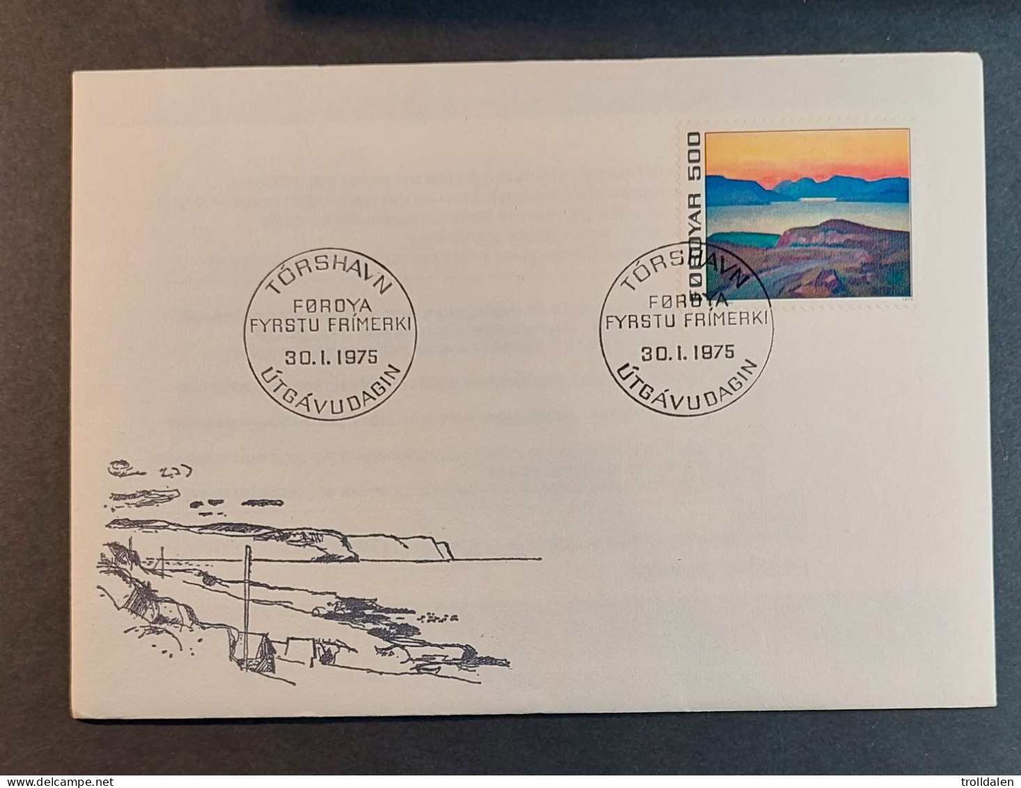 Faroe Island FDC 1975 - Färöer Inseln