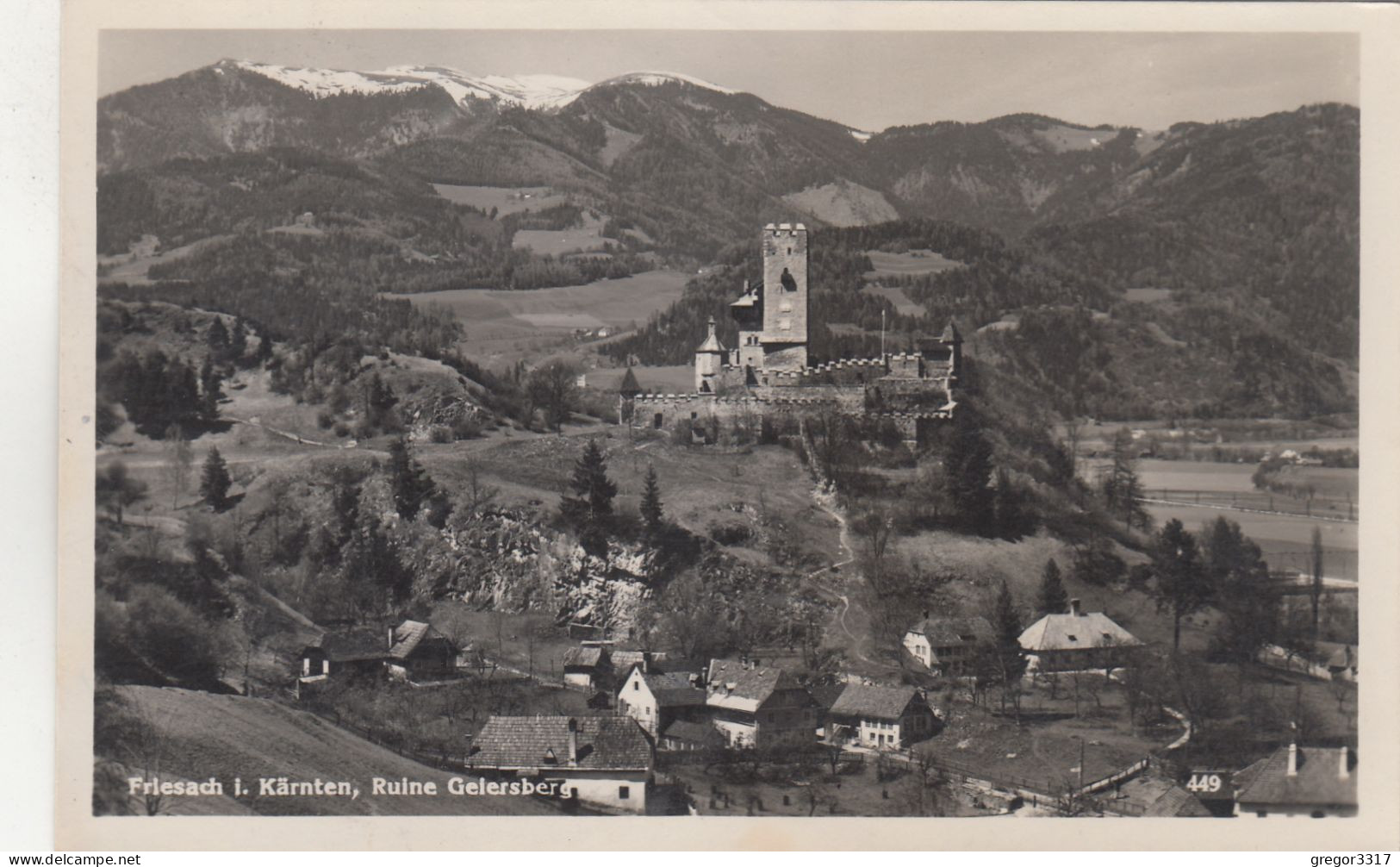 E3239) FRIESACH In Kärnten - Ruine GEIERSBERG U. Häuser Details Davor - ALT !! 1949 - Friesach