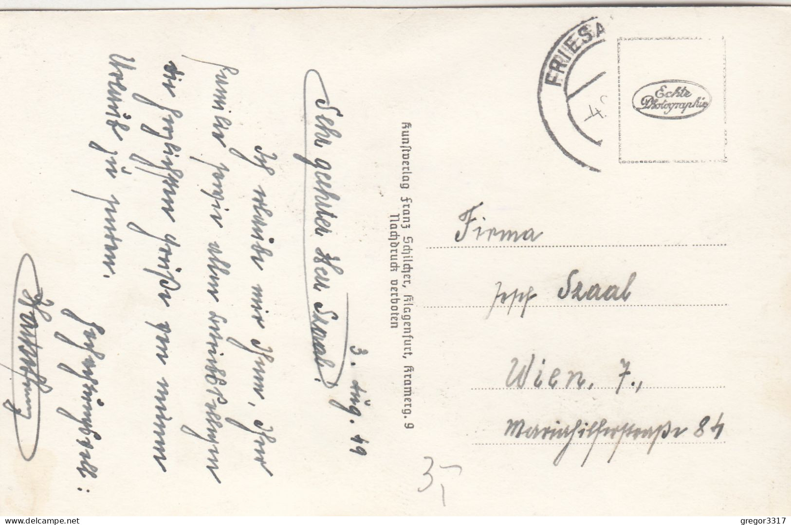 E3239) FRIESACH In Kärnten - Ruine GEIERSBERG U. Häuser Details Davor - ALT !! 1949 - Friesach