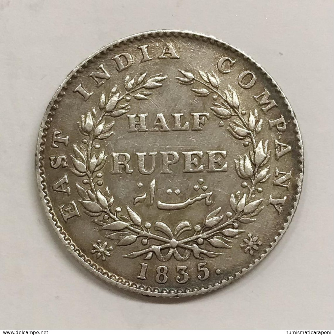 British India India Britannica  William IV  Mezza Rupia Half Rupee 1835 E.736 - Inde