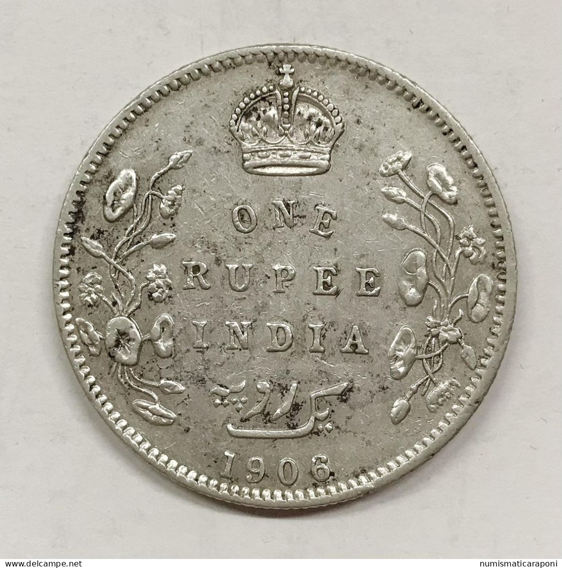 British India India Britannica Edward VII 1 Rupia Rupee 1906 E.762 - Inde