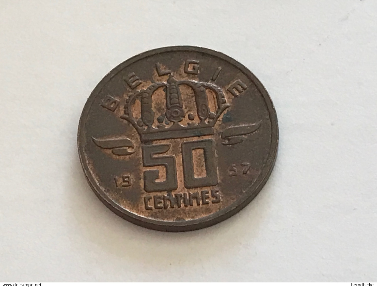 Münze Münzen Umlaufmünze Belgien 50 Centimes 1957 Belgie - 50 Centimes