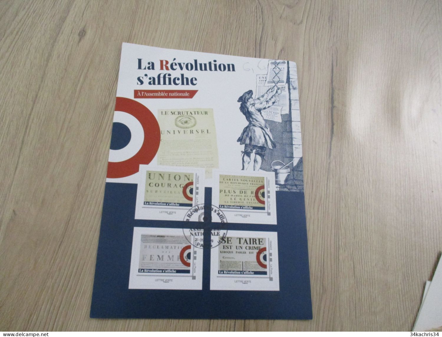 G1 Document Historique La Révolution S'Affiche 2019 Avec 4 TP Adhésifs - Gebruikt