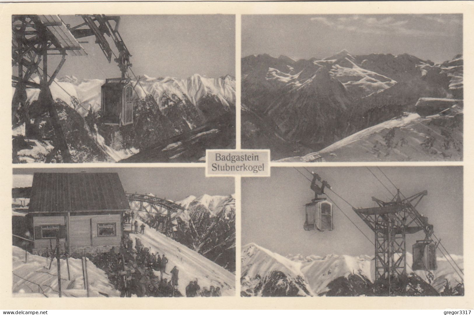 E3241) BAD GASTEIN - STUBNERKOGEL - Seilbahn Etc. - Tolle Mehrbild AK - S/W - Bad Gastein