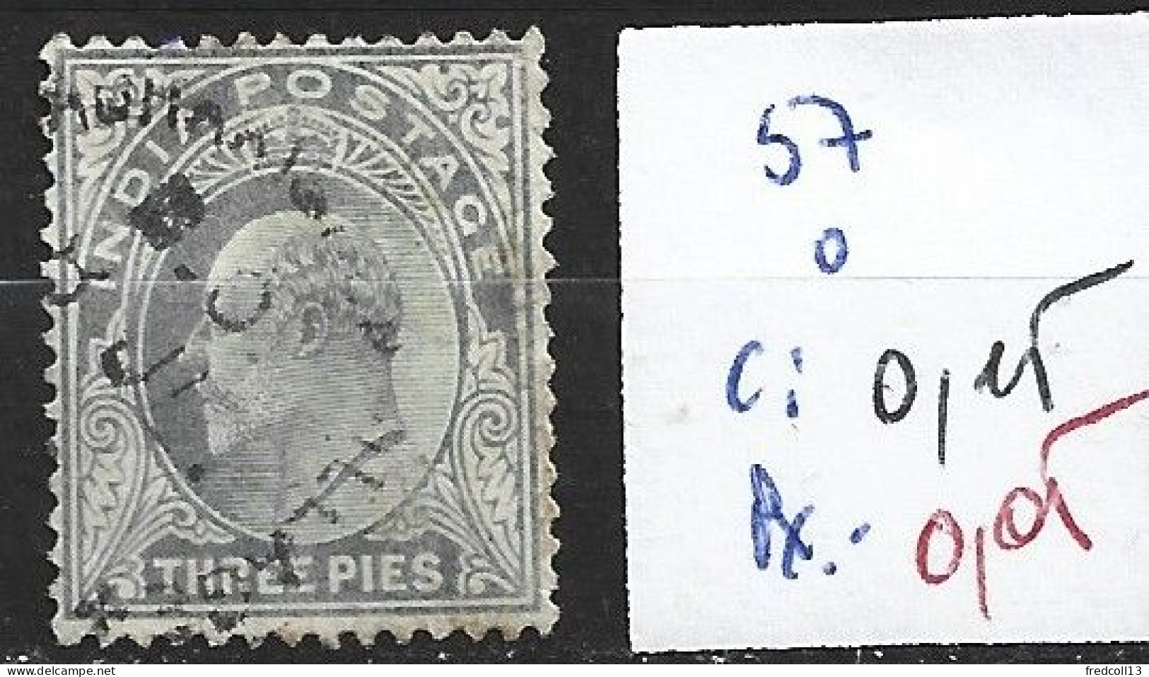 INDE ANGLAISE 57 Oblitéré Côte 0.15 € - 1902-11 King Edward VII