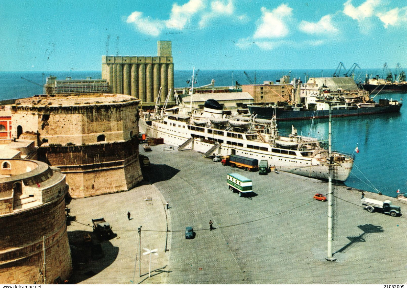 CIVITAVECCHIA - FORTE MICHELANGELO E MOTONAVE "CITTA' DI NUORO" - VIAGGIATA 1968 - Civitavecchia